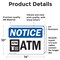 Signmission ATM, 14 in W x Rectangle, Vinyl Decal OS-2PACK-NS-D-1014-L-15254 - alternate 2